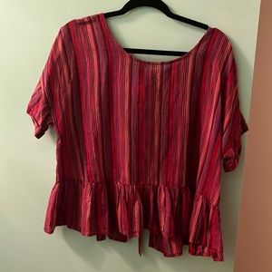 Striped Open Back/Tie Top
